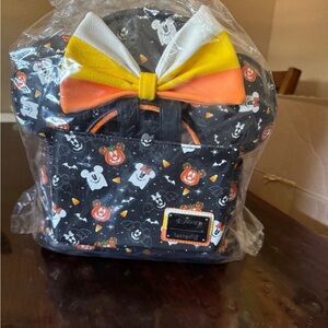 Disney Halloween loungefly new Backpack - Black and Orange